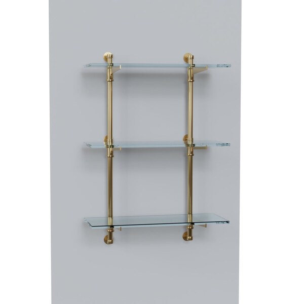 Designs Of Distinction Cantilever Bistro Shelf Kit - 3 Shelves - Polished Brass 01CANT1036PB1 - main